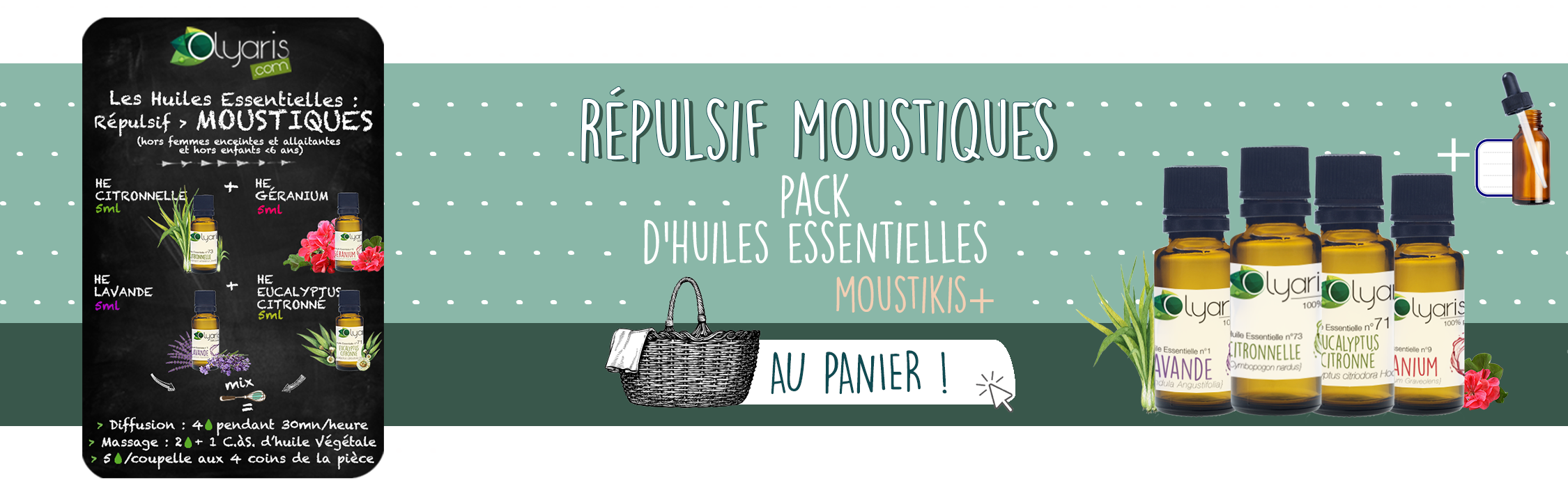 Répulsif Anti-Moustiques aux Huiles Essentielles par Olyaris